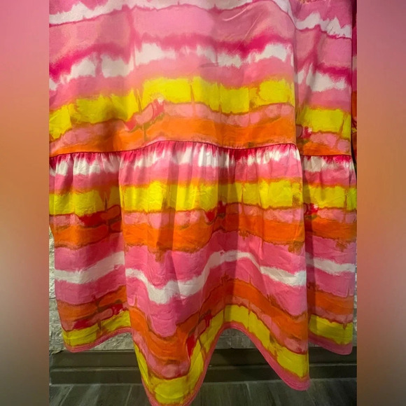 Scoop long sleeve print and yellow graphic dress size XXL/20 - Picture 9 of 12